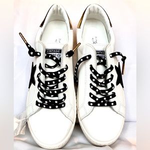 NEW “Vintage Havana” Bianca, tennis shoes, 7.5 Soft leather upper, gold details